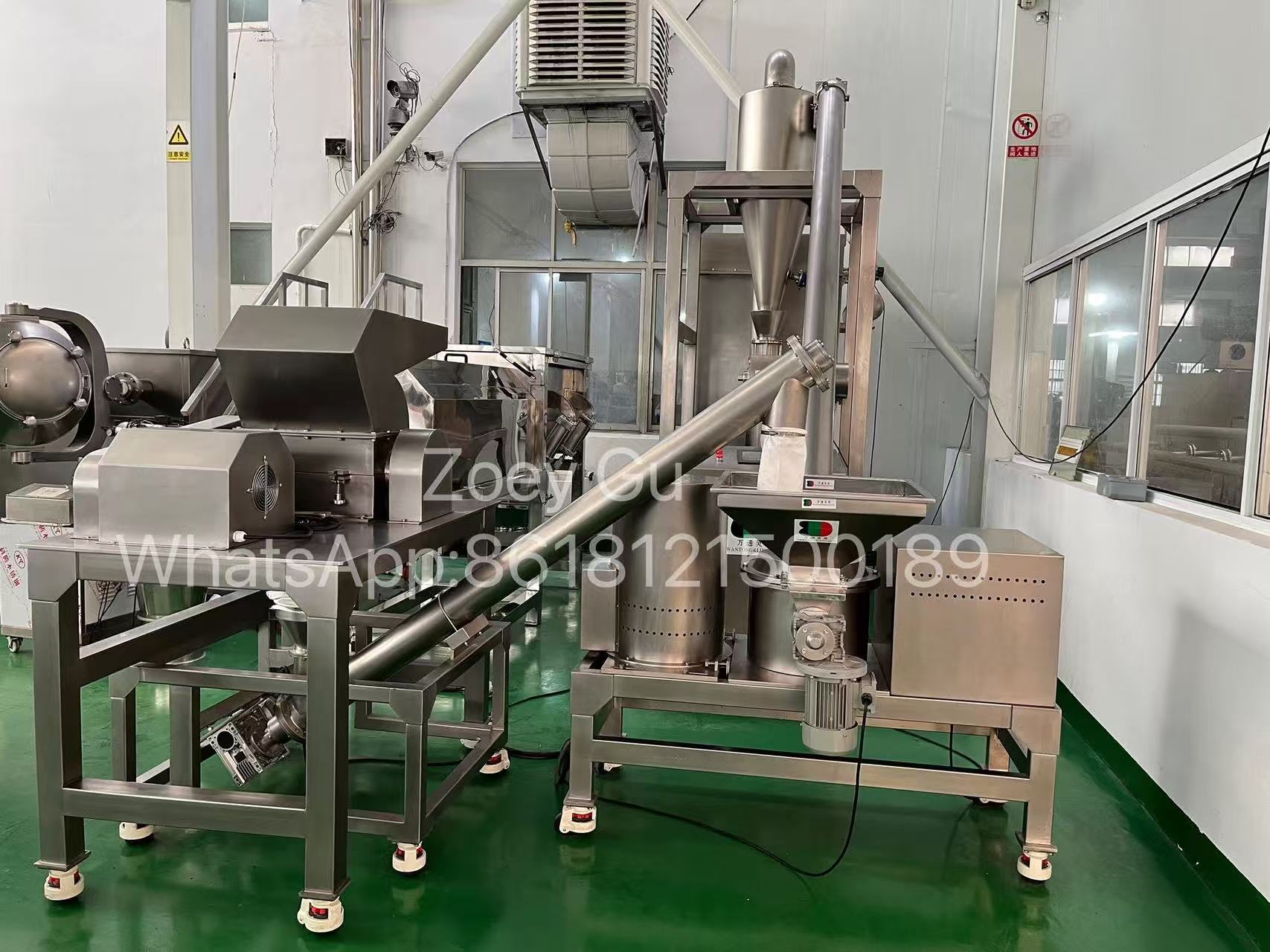  Coarse Crusher + Screw Conveyor + Ultrafine Pulverizer Line | Spices, Pharma & Food Processing Equipment